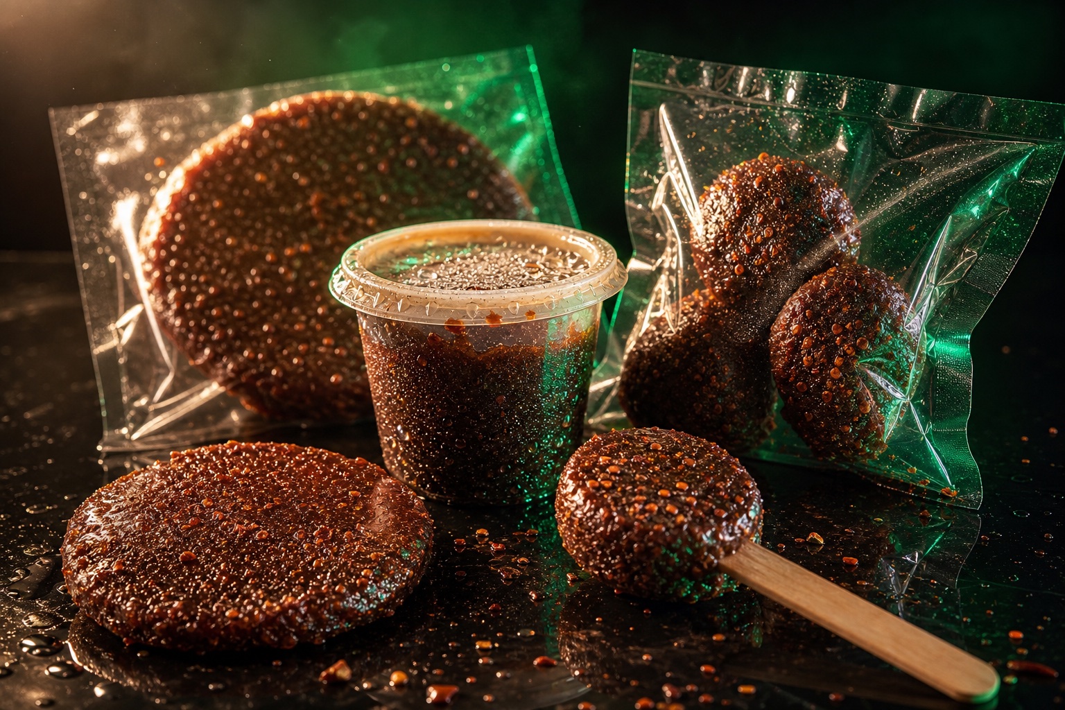 Fotografía de producto cinematográfica de dulces artesanales Bukys